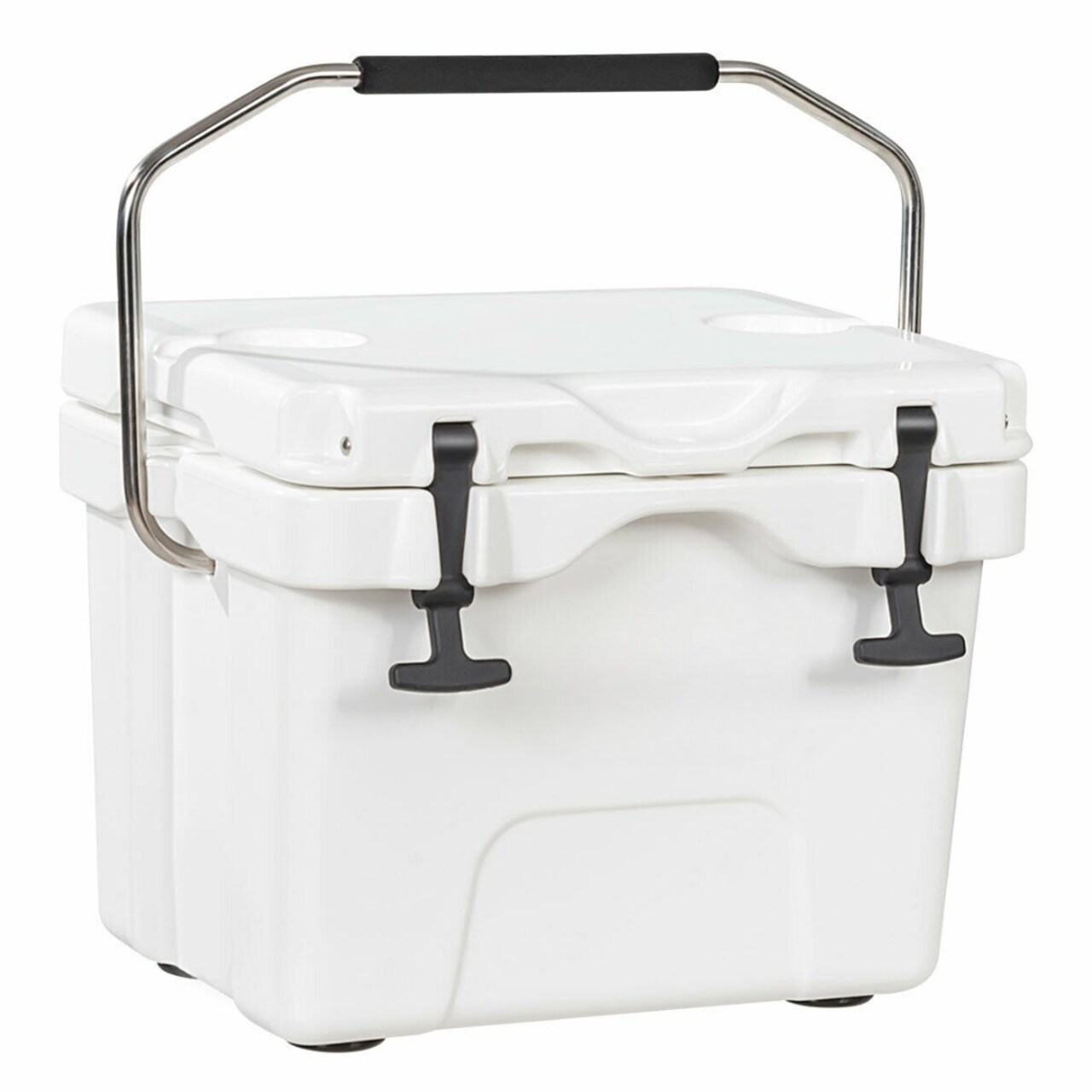 Portable 16 Quart Insulated Cooler 24 Can Capacity with Cup Holders